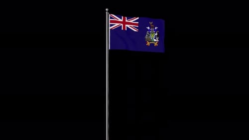 South Georgia And The South Sandwich Islands Flag Pole Loops With Alpha