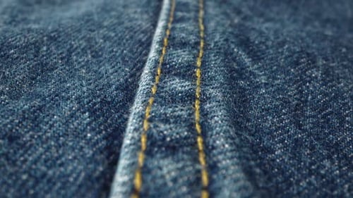 Close Up of Blue Denim Fabric Texture