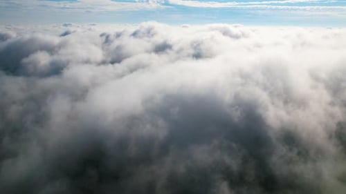 Aerial View of Clouds in the Sky
