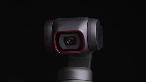 Close Up Camera Lens Rotating