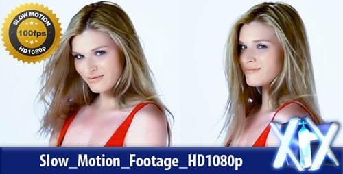 Woman Smiling in Slow Motion Fashion Portrait