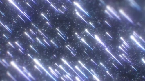 Sternschnuppen im Weltraum Kosmischer Nachthimmel von Meteor Comet Trails - 4K
