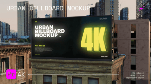 Urban Billboard Mockup folder