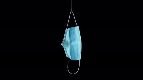 Isolated Medical Mask Hanging
