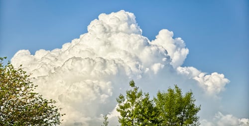 Clouds Floating in the Beautiful Blue Sky