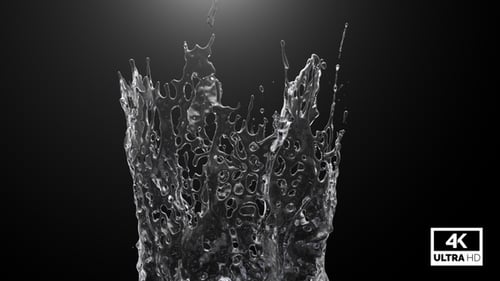 Dynamic Realistic Water Splash Flowing Animation