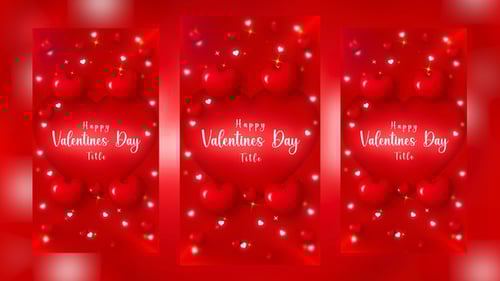 Animated Valentine's Day Social Media Stories with Hearts