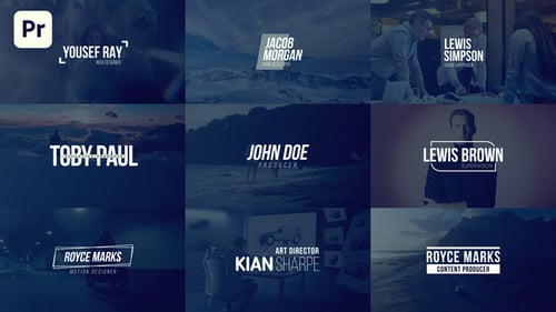 Professional Modern Minimal Lower Thirds Title Animations