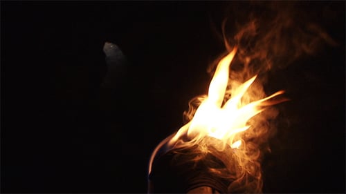 Isolated Flames Flickering in the Dark