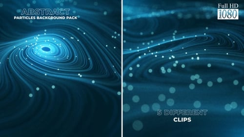 Abstract Swirling Particle Lines Technology Background