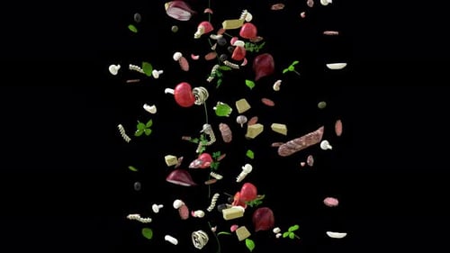 Falling Italian Kitchen Elements Loop