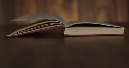 Book Pages Turning Slowly in the Breeze