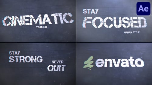 Gritty Cinematic Glitch Trailer Intro