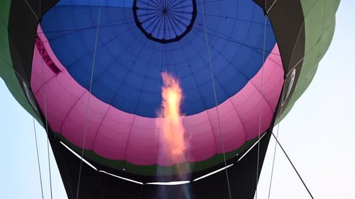 Hot Air Balloons Open Festival Balloons of Different Colours Fly Over Rocky Mountains Balloons