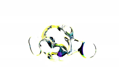 Bulles de savon réalistes, eau sur fond blanc