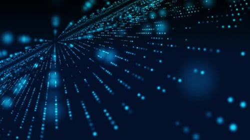 Futuristic Blue Glowing Particle Network Loop
