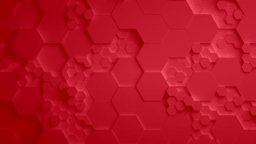 Red Abstract Hexagon Geometric Surface Seamless Loop UHD