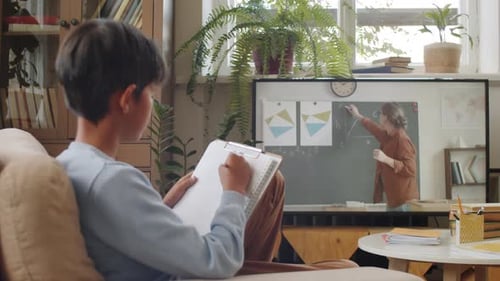 Child Learning Math at Home