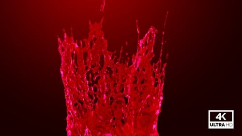 Vibrant Red Liquid Splash Animation