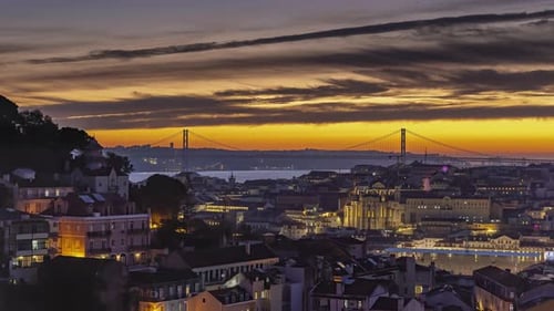 Lisbon Portugal Timelapse The City of Lisbon From Day to Night