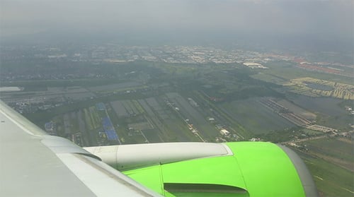 Minutos antes do pouso