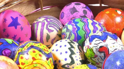 Colorful Easter Paschal Eggs Celebration