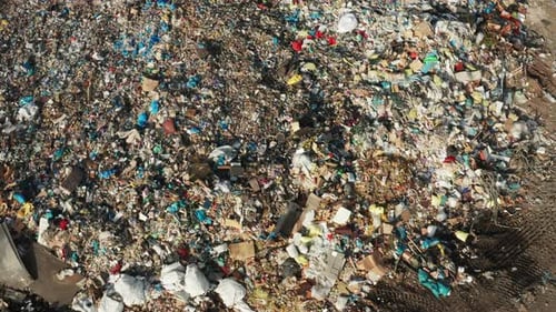 Massive Landfill Birds Eye Aerial View