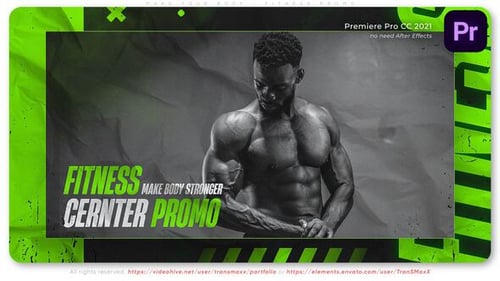 High-Energy Fitness Promo with Neon Grunge Style