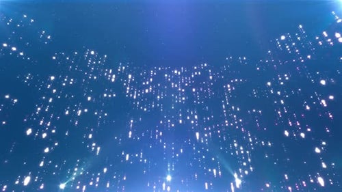 Abstract Blue Digital Particles Loop Background