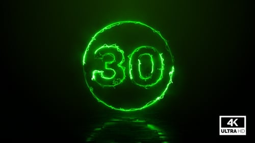 Negativer Countdown für grüne Energie 30 Sekunden V2