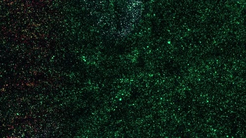 Turkmenistan Flag With Abstract Particles