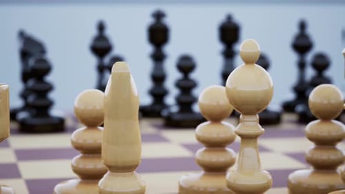 Chess board macro animation
