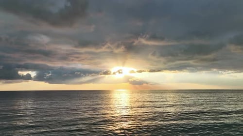 Cloudy Sunset at Sea Turkey Alanya 4 K
