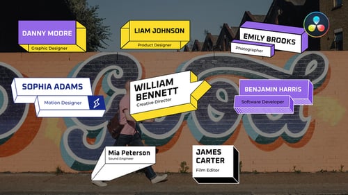 Entwerfen Sie Unterer Drittel für DaVinci Resolve