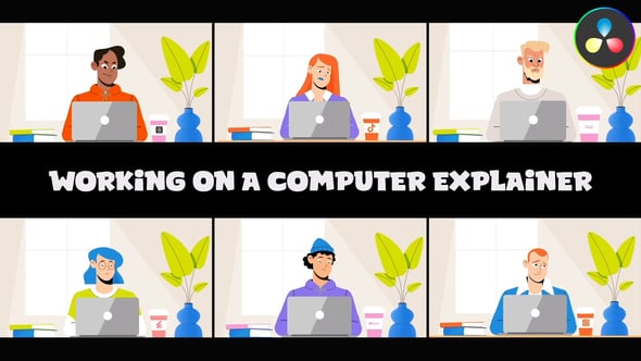 Animated Computer Work Explainer Video with Business Characters, Titles ...