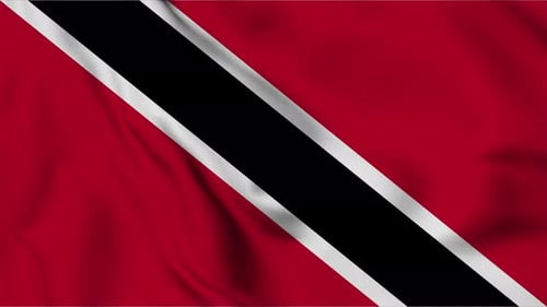 Realistic Waving Flag of Trinidad and Tobago Animation