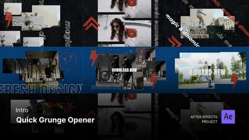 Intro/Opening - Quick Grunge Opener After Effects Project Files