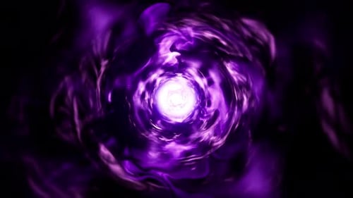 Abstract Purple Energy Tunnel Loop Background