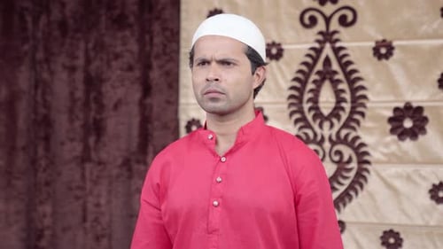 Muslim man looking