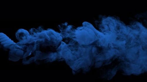 Blaue Rauchspur