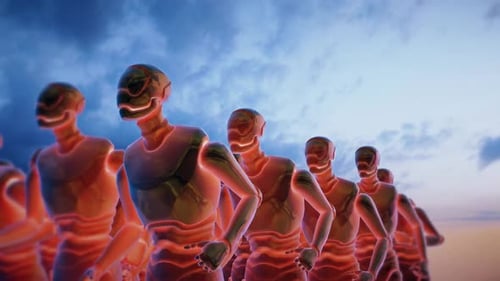 Running Robot Colony 4k