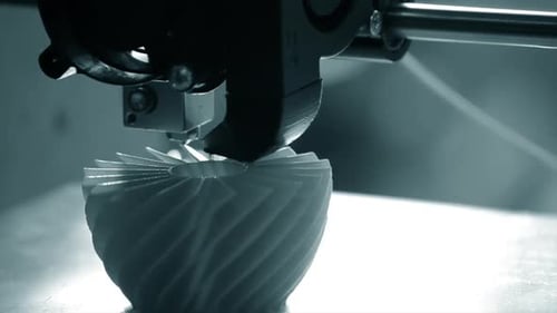 3D Printer Working Close Up