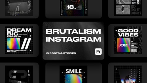 Brutalism Style Instagram Posts & Stories for Pr