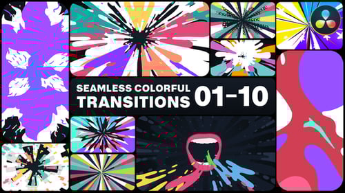 Seamless Colorful Transitions for DaVinci Resolve