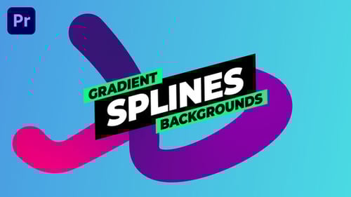 Animated Flowing Gradient Splines Backgrounds Pack