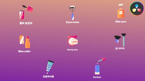 Beauty Makeup Icons for DaVinci Resolve