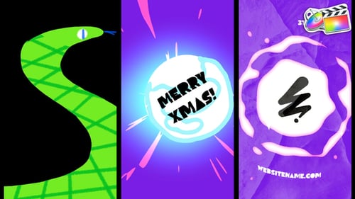 Abridor vertical de logotipos Snake Snowball | FCPX