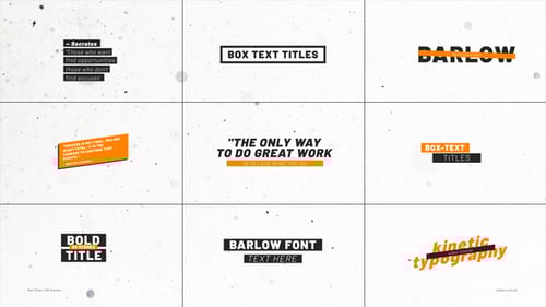 Clean Boxed Kinetic Typography Titles Pack