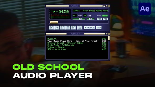 Audio Visualizer | Old School Player, Elements ft. retro & music - Envato