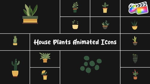 House Plants Animated Icons for FCPX